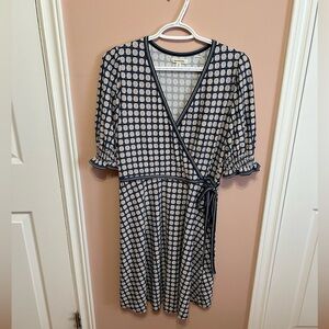 Faux wrap daisy dress